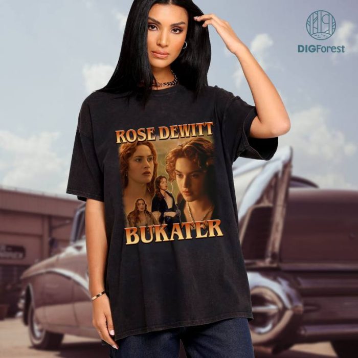 Rose Dewitt Bukater Titanic Vintage 90s PNG File, Instant Download, Sublimation Designs, Titanic Homage Vintage Shirt, Titanic Movie