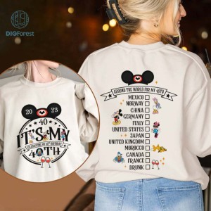 Mickey It's My 40th Birthday Png File | Celebrating My 40th Birthday Team | Best Birthday Ever Svg | Birthday Trip | Mouse Castle Svg