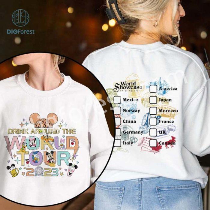 Disney Drink Around The World Epcot Png, Epcot World Tour 2023 Png, Drink Around The World Tour Png, Epcot World Showcase Epcot Drinking Team