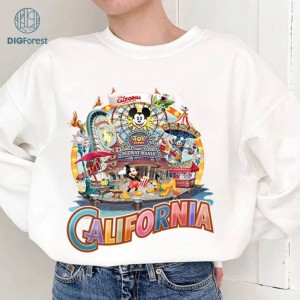Disney Mickey And Friends California Adventure PNG File, Midway Mania, California Adventure 1995,Sublimation Designs, Instant Download