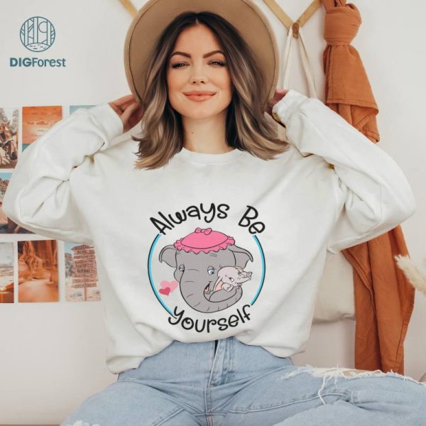 Disney Dumbo And Mom Always Be Yourself Shirt | Dumbo Flying Elephant T-Shirt | Mrs Jumbo | Mother’s Day Gift | Mom And Son | Mother Daughter Shirt | Instant Download