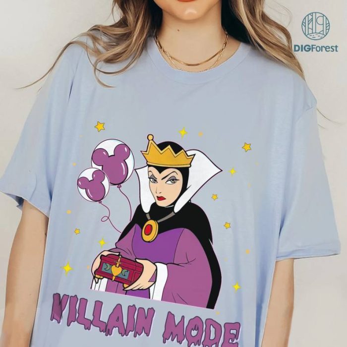 Disney Evil Queen Villain Mode Png | Snow White And The Seven Dwarfs Png | Snow White Shirt | Villains Shirt | Family Trip Matching Digital Download