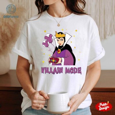 Disney Evil Queen Villain Mode Png | Snow White And The Seven Dwarfs Png | Snow White Shirt | Villains Shirt | Family Trip Matching Digital Download