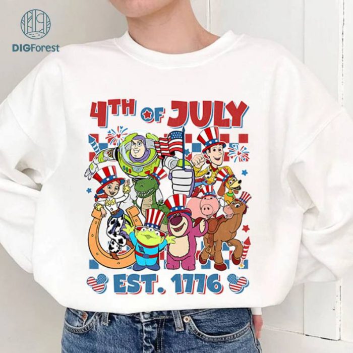 Disney Toy Story 4th Of July Png | Toy Story American Est 1776 Shirt | Toy Story Happy 4th Of July | Independence Day | Fourth Of July | American Patriotic Shirt