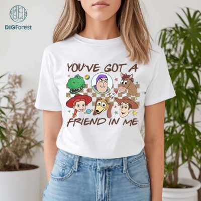 Disney You've Got A Friend In Me Toy Story PNG | Buzz Lightyear & Woody | Toy Story Checkered Shirt | WDW | Instant Download | Sublimation Designs