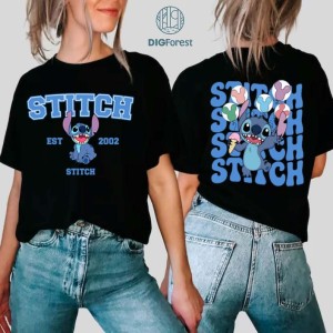 Disney Stitch Balloons Est 2022 PNG, Lilo And Stitch Digital Png, Funny Stitch Digital Download, Instant Download, Stitch Shirt, cricut Cut Files