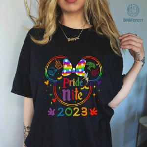 LGBT Pride Nite 2023 Minnie PNG File | Mickey And Friends LGBT Pride | LGBTQ | Gay Days Orlando | Gay Lesbian Instant Download