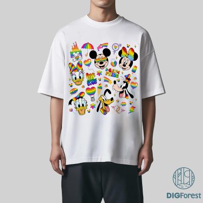 Disney Mickey and Friends LGBT Pride Squad Shirt – Pride Nite Rainbow Tee, LGBTQ Gay Lesbian Pride Month Celebration Shirt
