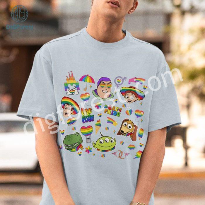 Disney Toy Story Lgbt Pride Sublimation Design, Pride Nite PNG, Buzz Lightyear and Woody, Lgbt Pride Instant Download, Lgbt Rainbow, Pride Month