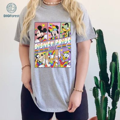 Disney Mickey And Friends Lgbt Pride Sublimation Design, Pride Nite PNG, Mickey Lgbt Pride Instant Download, Lgbt Rainbow, Gay Lesbian, Pride Month, Instant Download