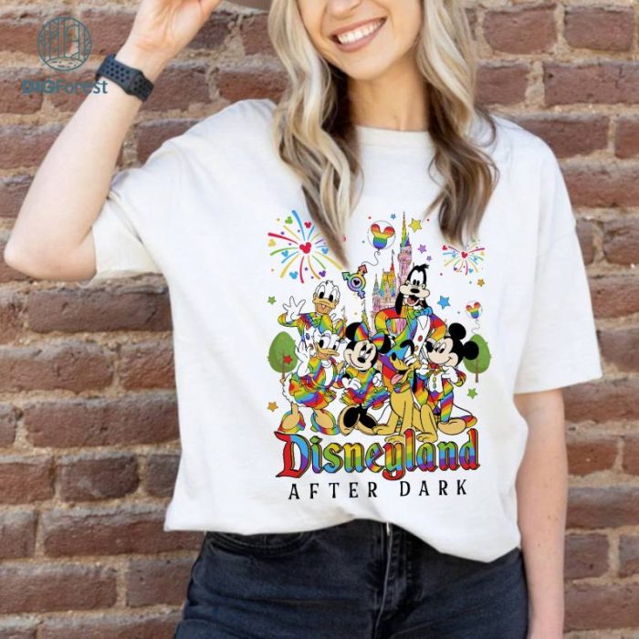 Disney Mickey And Friends Lgbt Pride Nite PNG, Mickey Minnie Lgbt Cricut, Lgbt Sublimation PNG, Lgbtq, Pride Month PNG, Instant Download