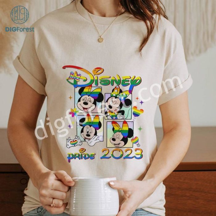 Disney Minnie Lgbt Pride PNG, Mickey And Friends Lgbt Pride, Mickey Minnie Cricut, Lgbt Sublimation PNG, Lgbtq, Pride Month, Digital Download