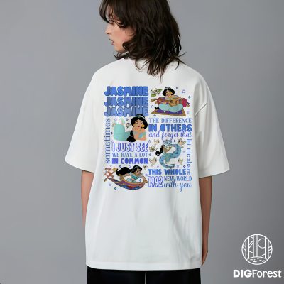 Disney Princess Jasmine Shirt – Aladdin Movie Tee, Jasmine Birthday Shirt, Girl Trip Outfit, Princess & Tiger Graphic Shirt