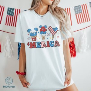 Disney Mickey Merica 4th Of July PNG, Mickey Minnie Snacks Png, Fourth Of July, Sublimation Designs, Patriotic 4th Of July Shirt, Digital Download