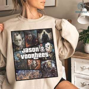 Jason Voorhees Gta Style Sublimation Design | Jason Voorhees Halloween Png | Friday The 13Th | Horror Movie Halloween Png | Digital Download