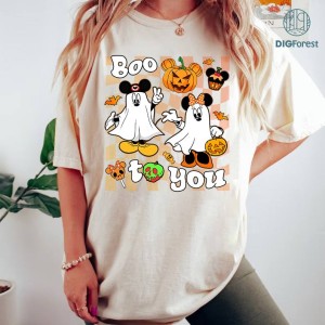 Disney Mickey Boo To You Halloween Digital Download | Mickey Ghost Spooky Season | Trick Or Treat | Halloween Png | Halloween Sublimation Designs