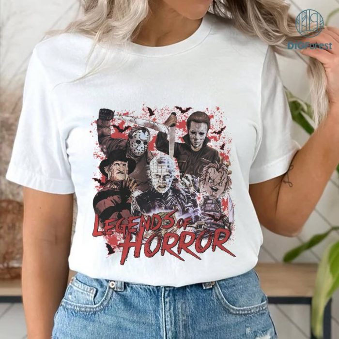 Horror Movies Halloween Character PNG | Horror Movies Sublimation | Michael Myers Shirt | Scream Shirt | Jason Voorhees | Digital Download