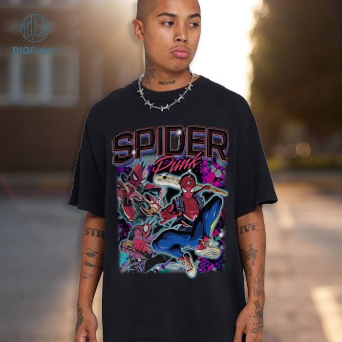 Spider Punk Png, Spider-Man Across The Spider-Verse Png, Spider-Man 2023 Digital, Hobie Brown Spider-Punk Sublimation, Into The Spiderverse