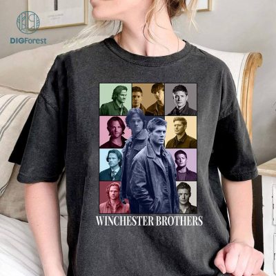 Winchester Brothers Eras Style Png | Supernatural Png | Dean Winchester Wean Winchester Png | Vintage Supernatural Png | Instant Download