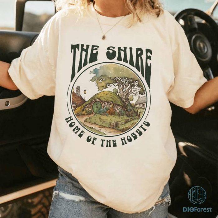 The Shire Png | Distressed Fantasy Merch Tolkien Aragorn Frodo Baggins Elven Elrond The Fellowship Bookish Shirt Hobbit Poste | Digital Download