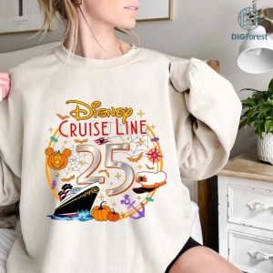 Disney Halloween On The High Seas Png | Halloween Cruise Png | Family Cruise Matching Shirt | 25Th Silver Anniversary At Sea | Halloween Shirts