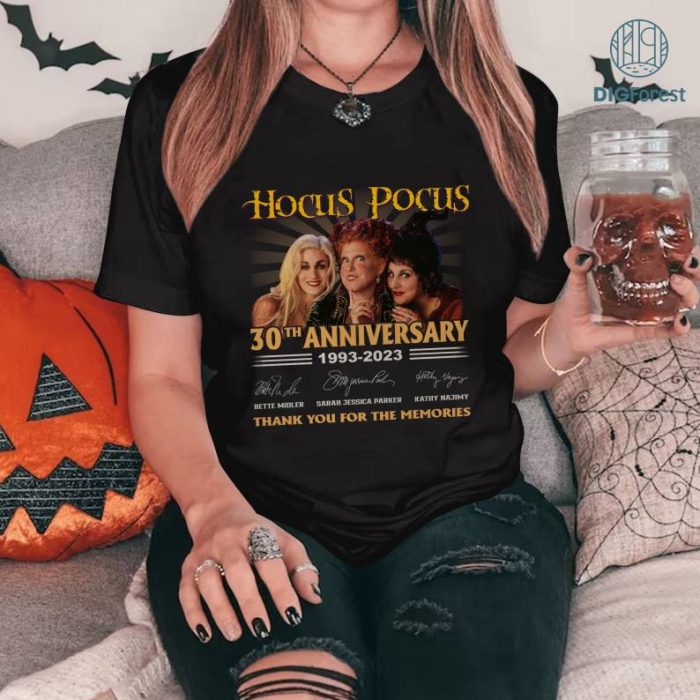 Hocus Pocus Anniversary Png File | Witch Sisters | It's Just A Bunch Of Hocus Pocus | Halloween Sanderson Sisters Tee | Salem Instant Download