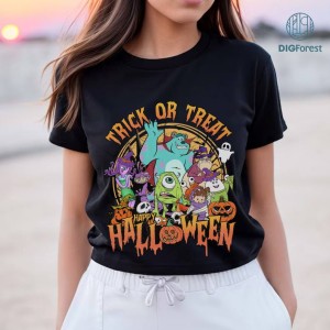Disney Monsters Trick Or Treat Halloween Digital Download | Monster Inc Png | Mike Wazowski | Mickey's Not So Scary Halloween | Halloween Sublimation Designs