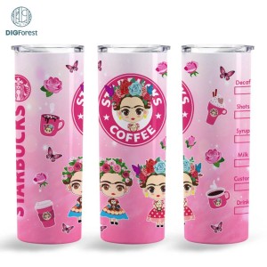Skinny Tumbler 20oz Mexico Pink Sublimation Design, 20oz Tumbler Coffee Wrap Png Sublimation Png, Digital Designs Template File