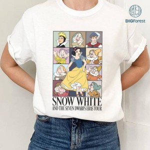 Disney Snow White and the Seven Dwarfs Eras Tour Style Png | Snow White and the Seven Dwarfs Png | Princess Snow White Shirt | Magic Kingdom Digital Download