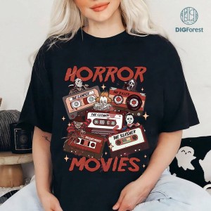 Universal Studios Halloween Horror Nights Png, Horror Movies Cassette Tape Shirt, Universal Halloween Png, Horror Movie Characters Digital Download