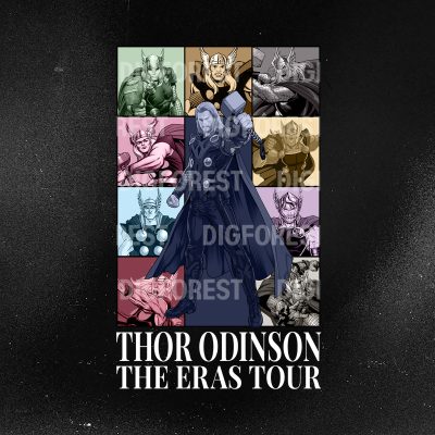 Vintage Thor Odinson Eras Tour Shirt | Thor Love and Thunder PNG | Avengers Thor Shirt | Superhero Digital Download