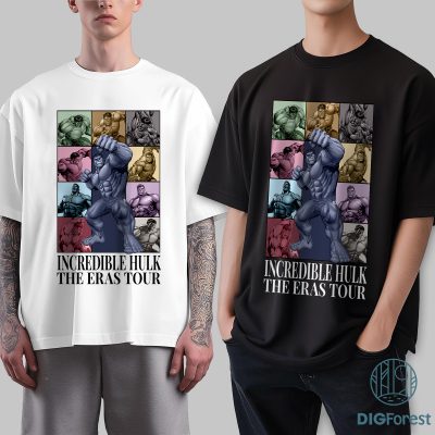 Vintage Incredible Hulk Eras Tour Shirt | Hulk Bruce Banner PNG | Avengers Hulk Shirt | Superhero Digital Download