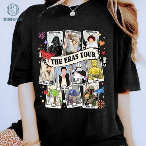 Anakin Skywalker Darth Vader The Eras Tour Png | Princess Leia Baby Yoda The Mandalorian Tarot Card Png | R2-D2 C-3PO Shirt | Digital Download
