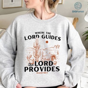 The Lord Provides Shirt Design Png, Vintage Christian Sublimation Shirt, Retro Bible Verse Png, Western Desert Worship Shirt Png, Commercial Use, Digital Download
