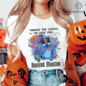 Disney Stitch Haunted Mansion Halloween Png, Stitch Halloween Shirt, Foolish Mortal T-shirt, Hitchhiking Ghosts Leota, Disneyland Halloween Digital Download
