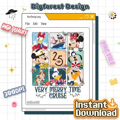 Disney Mickey & Friends Christmas Cruise PNG - Very Merrytime Cruises PNG, Cruise Family Matching PNG