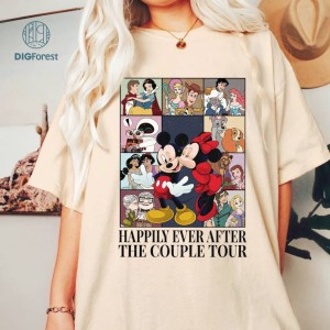 Disney Mickey Minnie Eras Tour Png, Happily Ever After Vintage Png, Magic Kingdom Shirt, Disneyland Couple Png, Couples Matching Pngs, Sublimation Design