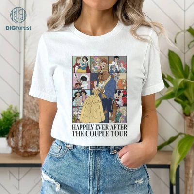 Disney Beauty and the Beast Eras Tour Png, Happily Ever After Png, Magic Kingdom, Disneyland Couple Png, Couples Matching, Sublimation Designs