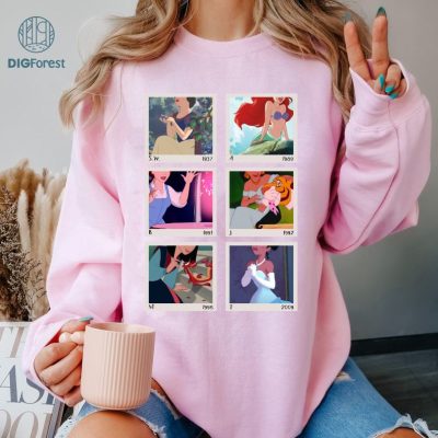 Disney Princess Polaroid Png | Princess Characters Shirt | Retro Princess Design | Cinderella Ariel, Belle Snow White Shirt | Magic Kingdom Girls Trip | Digital Download