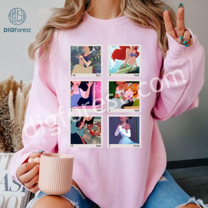 Disney Princess Polaroid Png | Princess Characters Shirt | Retro Princess Design | Cinderella Ariel, Belle Snow White Shirt | Magic Kingdom Girls Trip | Digital Download