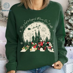 Disney Mickey and Friends Christmas Png, The Most Magical Place On Earth Png, Mickey Christmas Shirt, Disneyland Christmas, Walt Disneyworld Digital Download