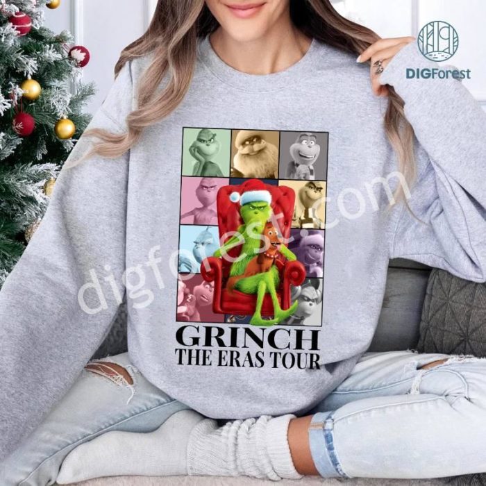 The Grinch Eras Tour Shirt | The Grinch Christmas Graphic Tee | Grinch TV Homage Shirt | Christmas Gift | Digital Download