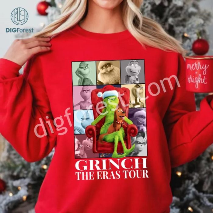 The Grinch Eras Tour Shirt | The Grinch Christmas Graphic Tee | Grinch TV Homage Shirt | Christmas Gift | Digital Download