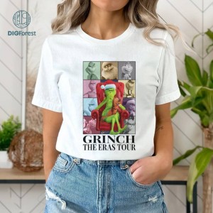 The Grinch Eras Tour Png, The Grinch Christmas Shirt, The Grinch Homage TV Shirt, Graphic Tees , Christmas Gifts, Digital File