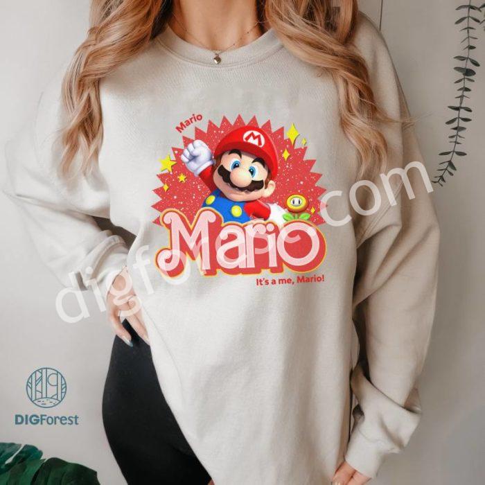 Super Mario Png, Mario Bros Png, Vintage Super Mario Bros Shirt, Mario Game Png, Video Game Png, Birthday Gifts , Sublimation Designs