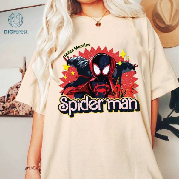 Spider Man Png, Miles Morales Spiderman Vintage Shirt, Avengers Superhero Png, Matching Avengers Png, Disneyland Avengers Png, Sublimation Designs