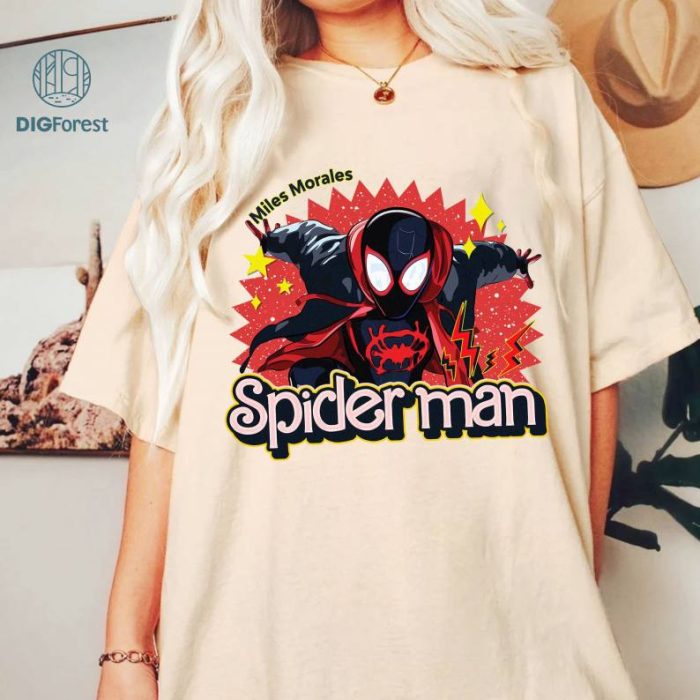 Spider Man Png, Miles Morales Spiderman Vintage Shirt, Avengers Superhero Png, Matching Avengers Png, Disneyland Avengers Png, Sublimation Designs