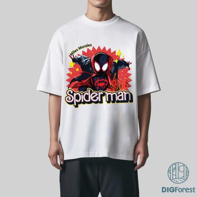 Miles Morales Spiderman Vintage Shirt, Avengers Superhero PNG, Matching Avengers PNG, Disneyland Avengers PNG, Sublimation Designs