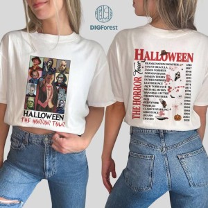 Two-sided Vintage Dracula The Horror Tour Png, Horror Characters Png, Halloween Horror Nights Png, Scary Movie Halloween Shirt, Digital File