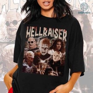 Hellraiser Pinhead Vintage Png, Hellraiser Homage TV Shirt, Halloween Horror Nights Png, Horror Movie Shirt, Horror Killers Png, Digital Download